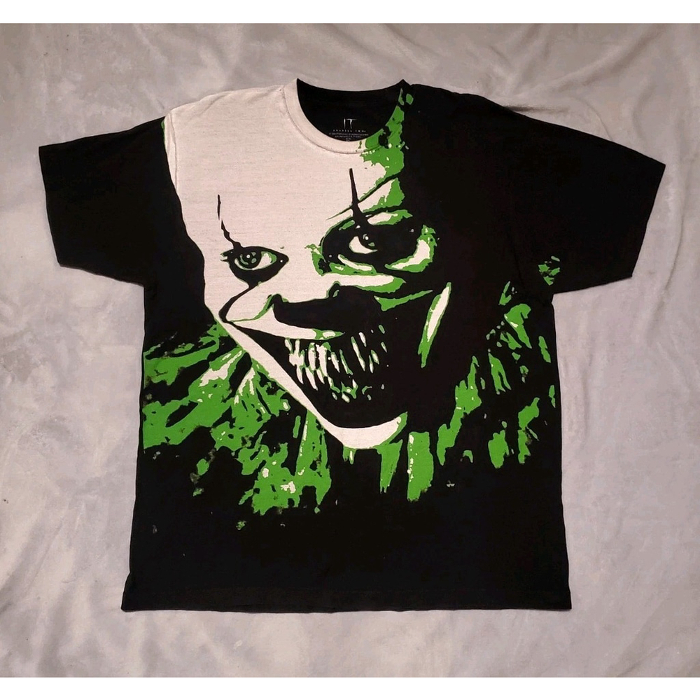 IT Chapter 2 Movie Pennywise Big Graphic Print Black T-Shirt Size X-Large - Picture 5 of 5